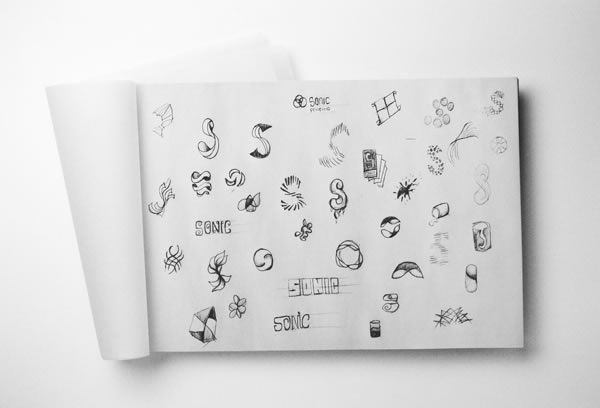 Sonic企業(yè)形象logo設(shè)計(jì)草圖-上海logo設(shè)計(jì)公司