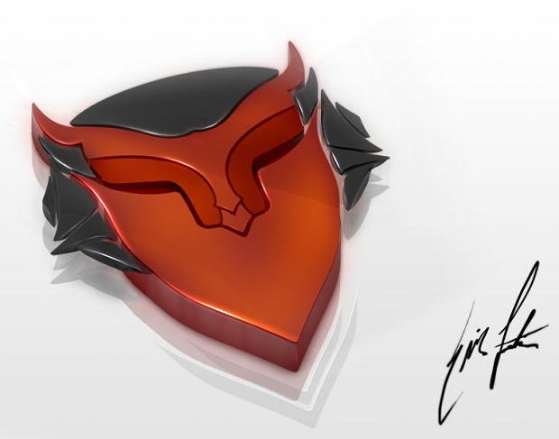 蒙面游戲玩家3D立體logo設(shè)計