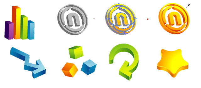 3D與以圖例解釋者的商標(biāo)