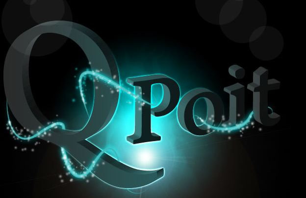 發(fā)光和閃耀的光3d logo Tut