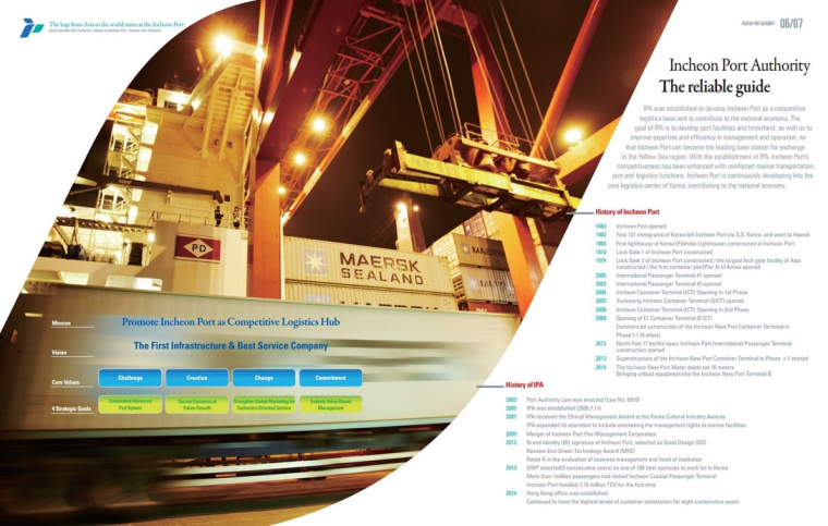 ICPA海運(yùn)貨運(yùn)宣傳畫(huà)冊(cè)設(shè)計(jì)欣賞，以logo圖形為版式元素