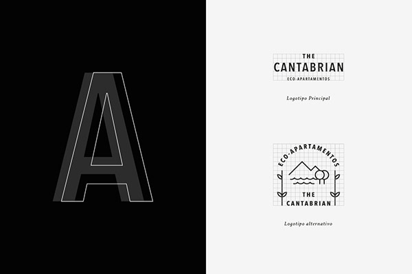 Cantabrian生態(tài)公寓酒店簡約圖形線條logo設(shè)計vi設(shè)計