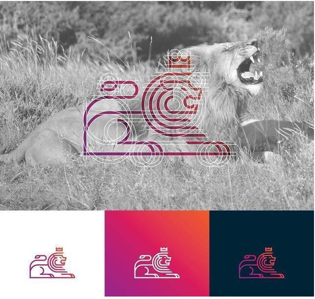 logo設(shè)計(jì)過程圖示揭示logo設(shè)計(jì)靈感-獅子+皇冠 logo設(shè)計(jì)靈感