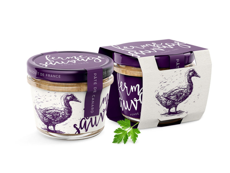 法式Paté肉醬包裝設(shè)計(jì)，運(yùn)用生動(dòng)的鴨子插畫設(shè)計(jì)
