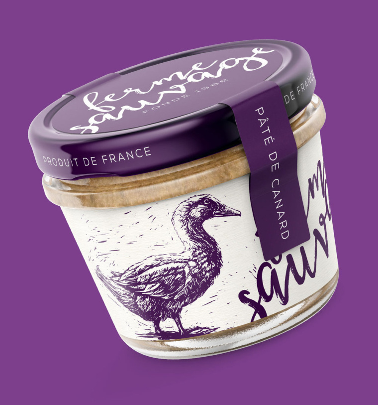 法式Paté肉醬包裝設(shè)計(jì)，運(yùn)用生動(dòng)的鴨子插畫設(shè)計(jì)