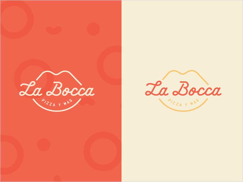 2018年的現(xiàn)代餐廳標(biāo)志設(shè)計(jì)-La Bocca餐廳標(biāo)志設(shè)計(jì)