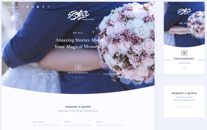 5 Star Productions網(wǎng)站重新設(shè)計