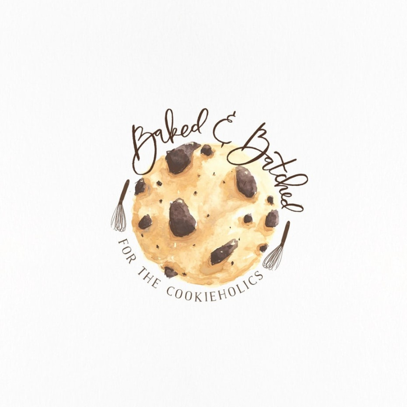 巧克力餅干水彩畫標(biāo)志設(shè)計(jì)