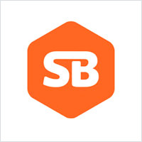 扁平曲線字母logo