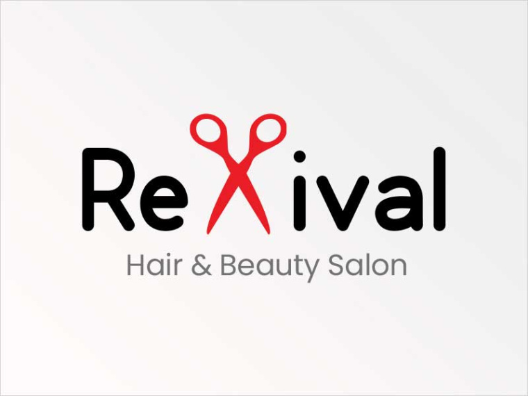 女孩美發(fā)沙龍標(biāo)志概念3標(biāo)志設(shè)計(jì)