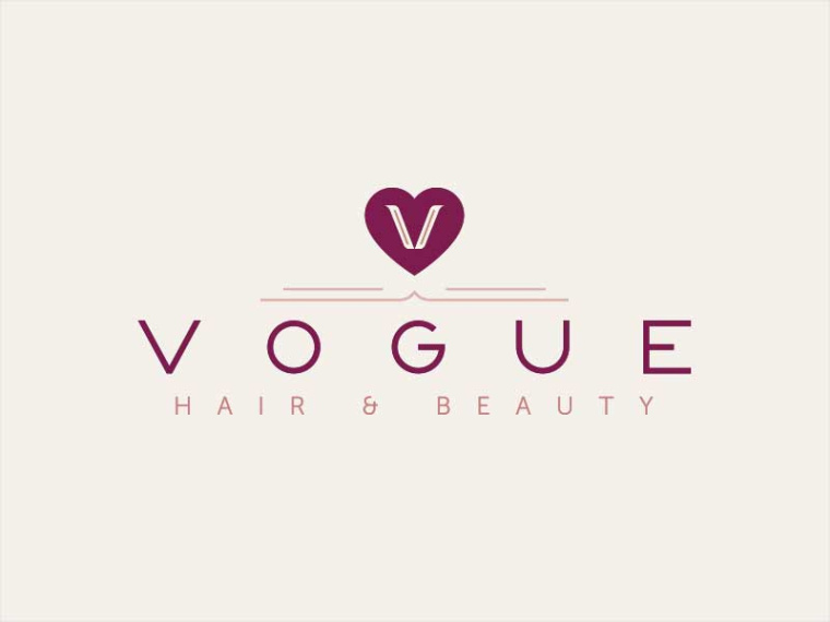 Vogue Hair＆Beauty 美容美發(fā)沙龍創(chuàng)意標(biāo)志設(shè)計(jì)
