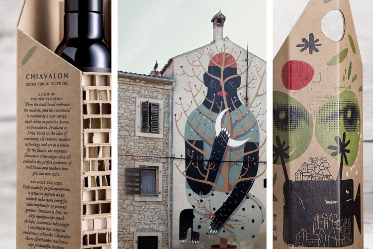 Chiavalon橄欖油包裝設(shè)計，設(shè)計靈感源自克羅地亞的傳統(tǒng)建筑和當(dāng)代藝術(shù)