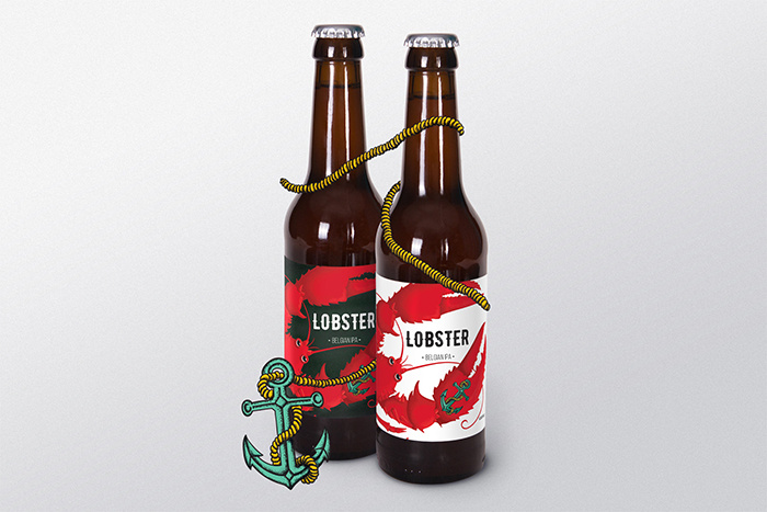 新人類啤酒包裝標簽設計“龍蝦”插畫篇-上海包裝設計公司