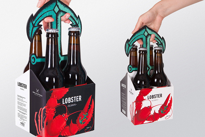 新人類啤酒包裝標簽設計“龍蝦”插畫篇-上海包裝設計公司