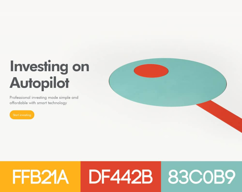 具有配色方案的現(xiàn)代網(wǎng)頁(yè)設(shè)計(jì)-財(cái)富簡(jiǎn)單