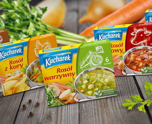 Kucharek食品調(diào)味料包裝設(shè)計——鍋上盤旋的熱氣味道符號