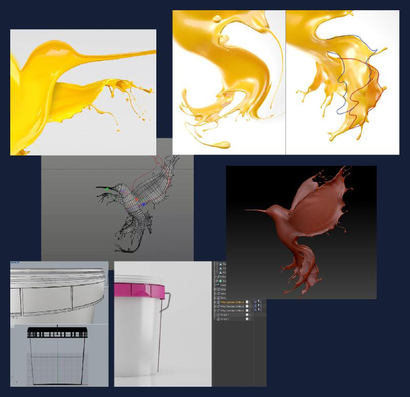 TIKKURILA 室內(nèi)油漆涂料包裝設(shè)計(jì)”飛濺的鳥(niǎo)與花“