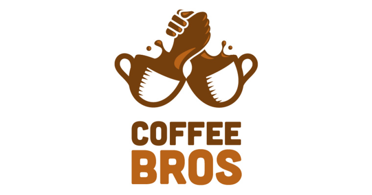 這個咖啡兄弟標志logo中握著的手，給這個品牌一個清晰的信息：“嘿兄弟！”。