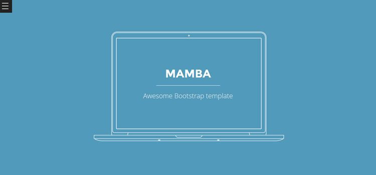 Mamba單頁bootstrap html css響應(yīng)模板網(wǎng)頁設(shè)計免費