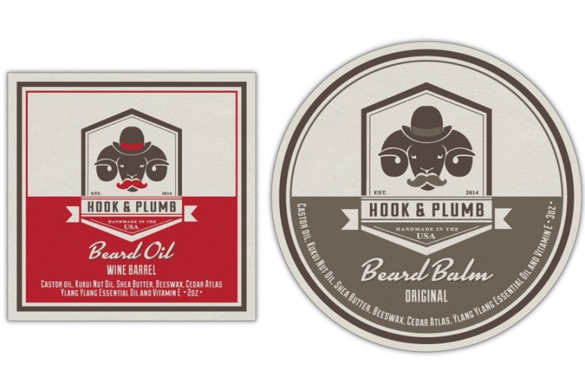 平面設(shè)計中的超現(xiàn)實主義-超現(xiàn)實包裝設(shè)計-Dapper ram，CAIIIA的胡子蠟產(chǎn)品標簽