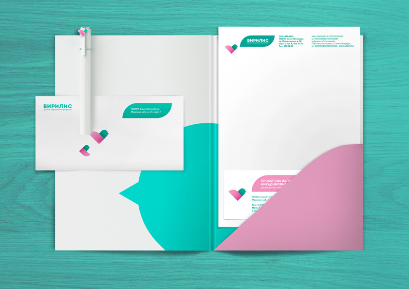 Virilis嬰兒兒童醫(yī)療保健母嬰服務(wù)醫(yī)院品牌形象設(shè)計(jì)與VIS系統(tǒng)設(shè)計(jì)，小鳥+心形設(shè)計(jì)