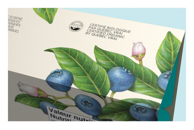 加拿大有機(jī)酸奶Liberté品牌包裝設(shè)計(jì)，來自植物學(xué)書籍插圖