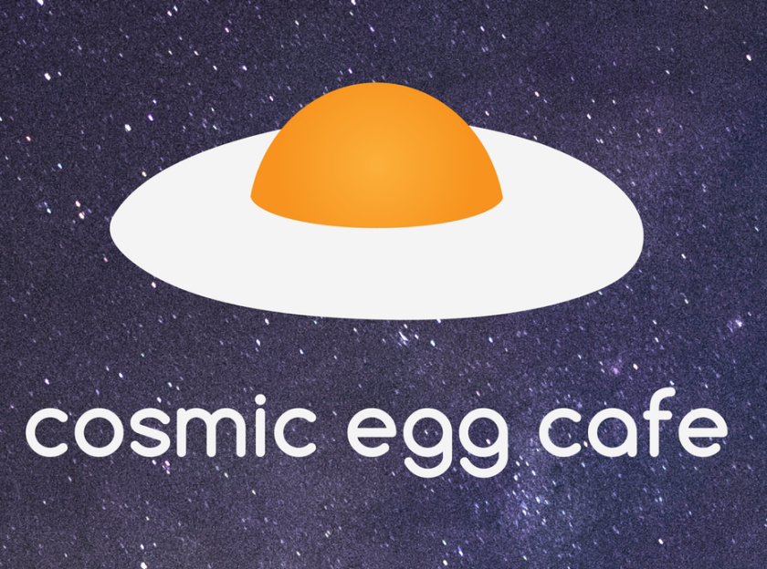 黃色產(chǎn)品標(biāo)志logo設(shè)計(jì)-Cosmic Egg Cafe 雞蛋咖啡logo設(shè)計(jì)