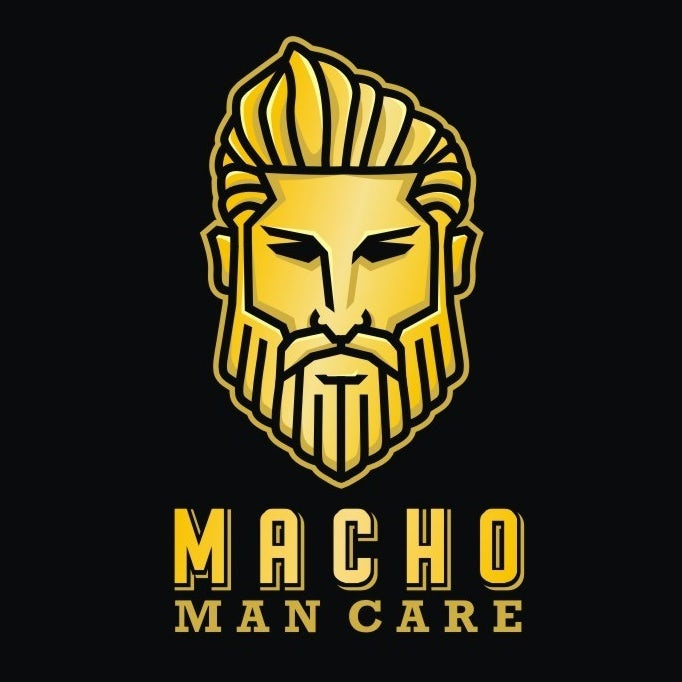 堅固和堅韌的重金屬logo設(shè)計-男子氣概男人護(hù)理人臉logo設(shè)計