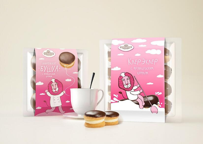 Nevsky Bereg 面包蛋糕點(diǎn)心包裝設(shè)計(jì)”快樂的獅子“插畫篇-上海食品包裝設(shè)計(jì)公司