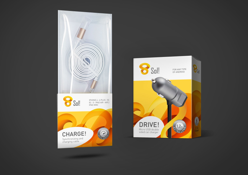 個人IT消費品手機移動配件包裝設(shè)計-索爾 - 陽光，年輕，精力充沛的包裝