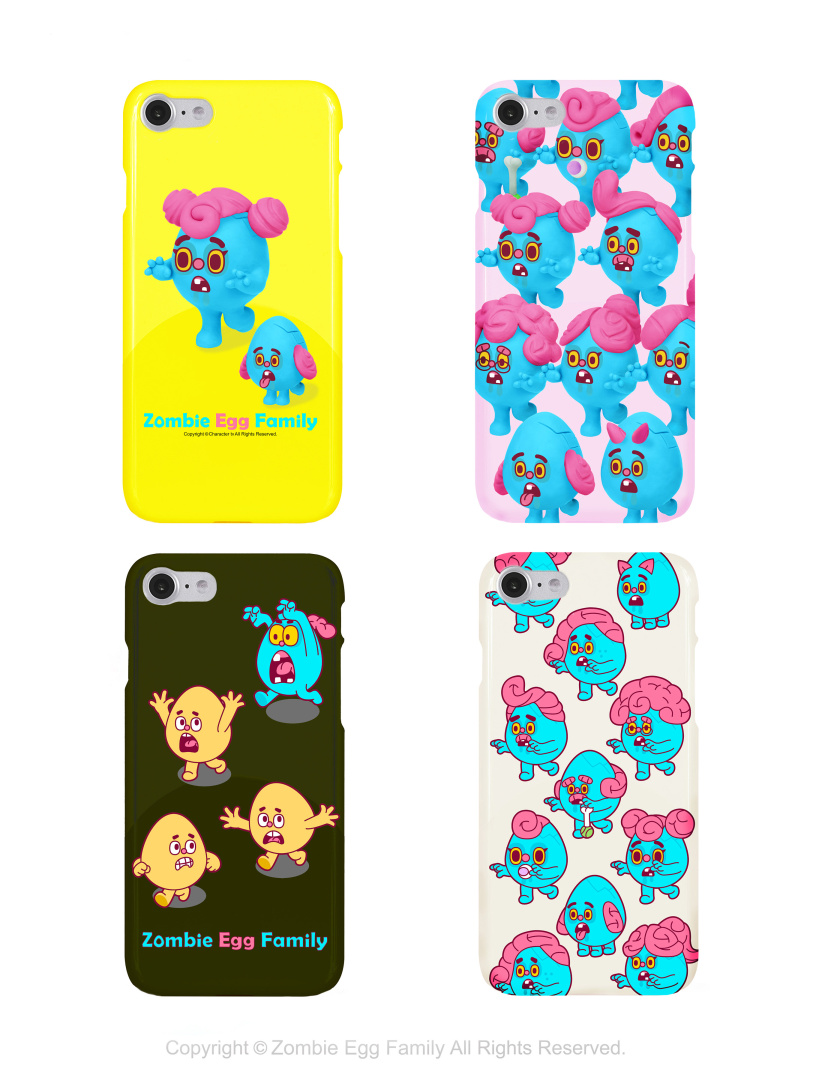 僵尸蛋家族雞蛋3D人物吉祥物設(shè)計(jì)-延伸物品應(yīng)用設(shè)計(jì)