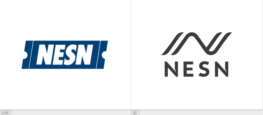 新英格蘭體育網(wǎng)NESN更新logo設(shè)計，一個字母N的裝飾設(shè)計