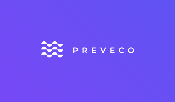 Preveco高科技涂料商標(biāo)logo設(shè)計(jì)“流動(dòng)的半圓”圖形