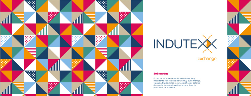 Indutexx 紡織面料品牌vi設(shè)計logo設(shè)計，幾何線條風(fēng)格