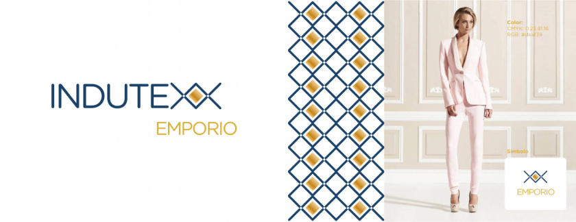 Indutexx 紡織面料品牌vi設(shè)計logo設(shè)計，幾何線條風(fēng)格