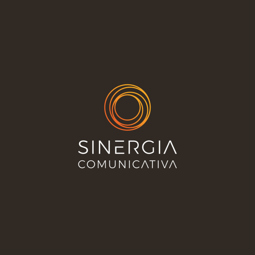橙色logo- Sinergia Comunicativa徽標(biāo)logo設(shè)計