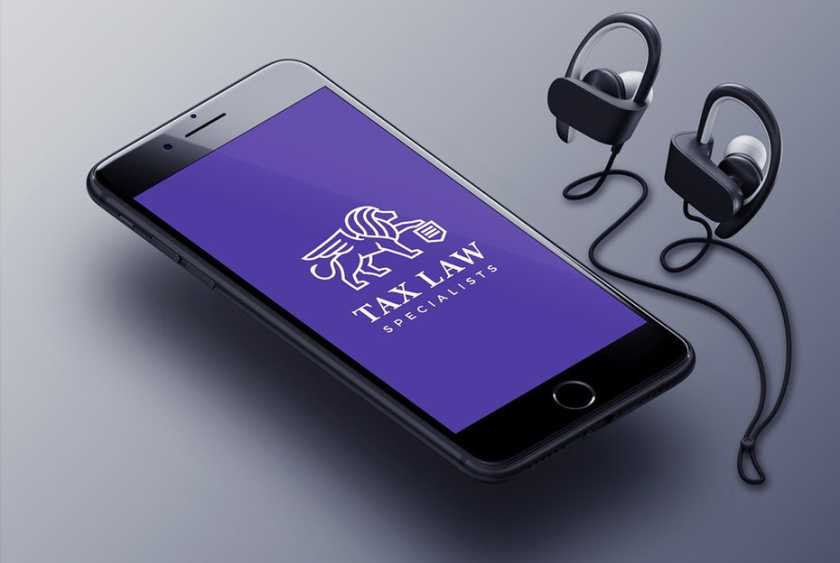 紫色logo設(shè)計- 稅法專家logo設(shè)計