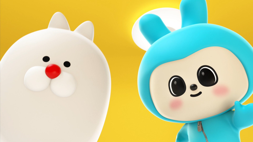 V CREW 超萌開愛風格吉祥物設計，人物性格設定與表情包設計