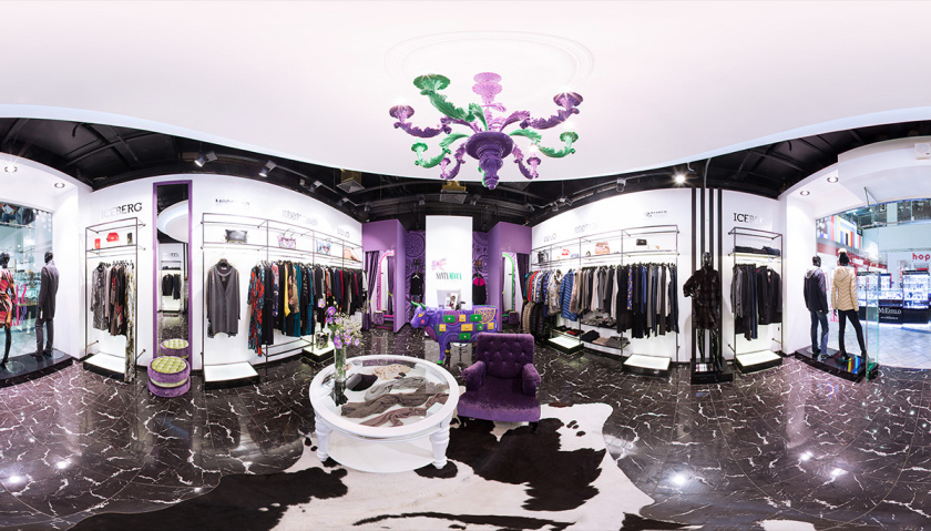 圣穆卡Santa Mucca 服飾品牌紫色系店鋪空間設(shè)計(jì)