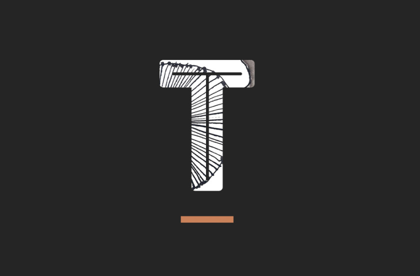 Tiosk茶飲餐飲品牌形象設(shè)計(jì)，水墨線條畫風(fēng)格