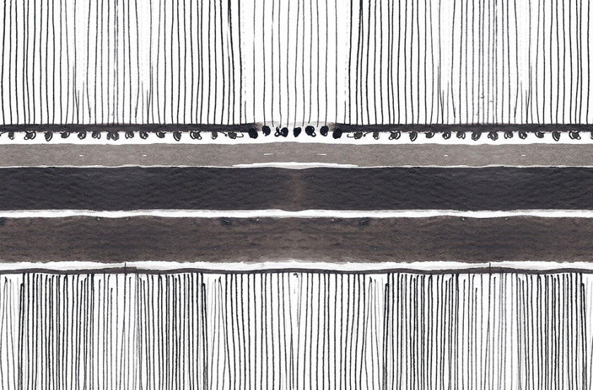 Tiosk茶飲餐飲品牌形象設(shè)計(jì)，水墨線條畫風(fēng)格