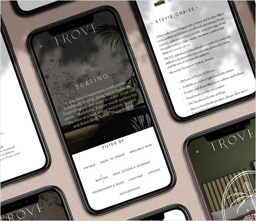 Trove 家具品牌logo設(shè)計。由豹+棕櫚樹+鑰匙組合而成