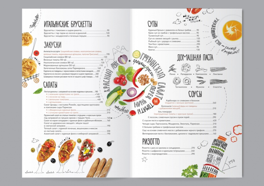 咖啡館酒吧菜單設計，產(chǎn)品實物圖片+自由的線條