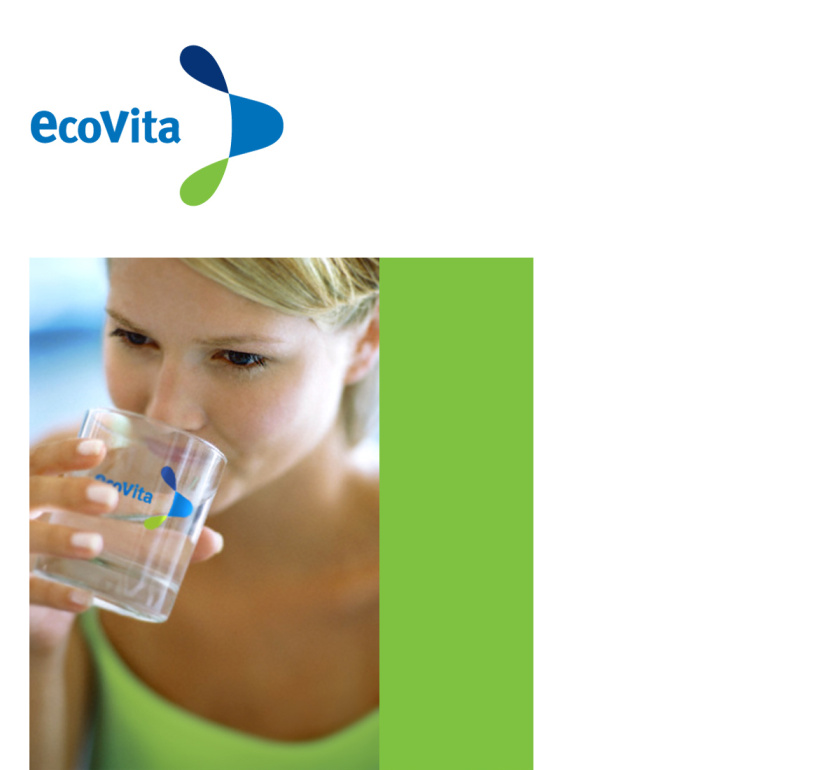 Ecovita水處理設(shè)備工程公司loog設(shè)計(jì)和企業(yè)vi設(shè)計(jì)，兩滴水滴的動(dòng)態(tài)融合過程