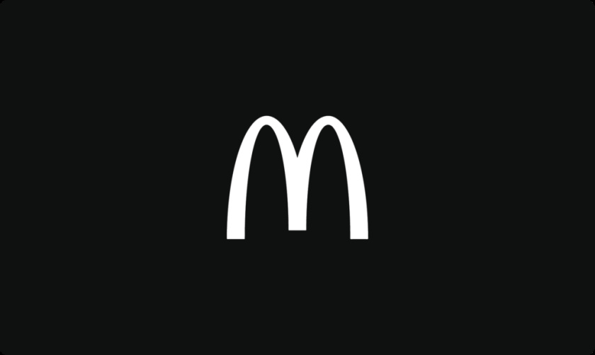 黑色和白色的麥當(dāng)勞logo