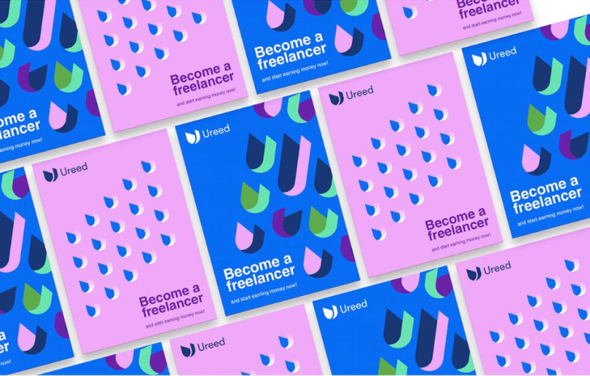 ureed 在線服務(wù)市場(chǎng)平臺(tái)網(wǎng)站品牌logo設(shè)計(jì)vi設(shè)計(jì)，互聯(lián)網(wǎng)科技風(fēng)格