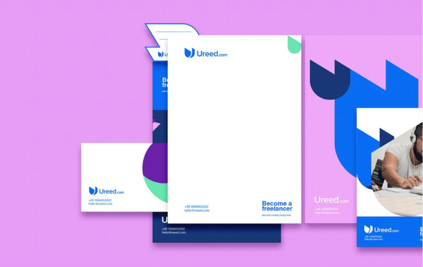 ureed 在線服務(wù)市場(chǎng)平臺(tái)網(wǎng)站品牌logo設(shè)計(jì)vi設(shè)計(jì)，互聯(lián)網(wǎng)科技風(fēng)格