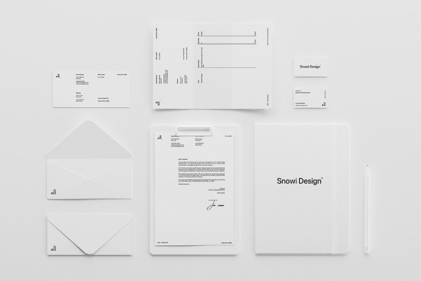 簡單的白色vi設(shè)計