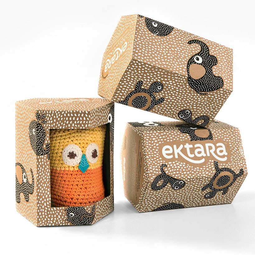 土黃色調(diào)包裝設(shè)計，一種輕松而不平衡的模式可以走很長的路。