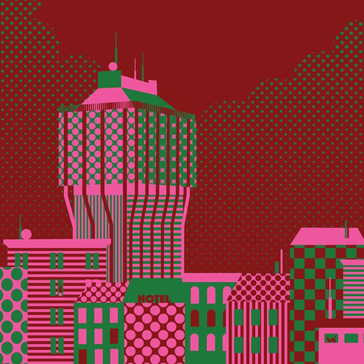 大膽的對比色，注意充滿活力的圖案如何形成動態(tài)對比